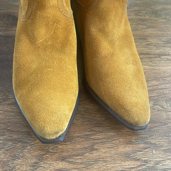 Acme vintage mustard suede cowboy boots - Picture 5 of 12